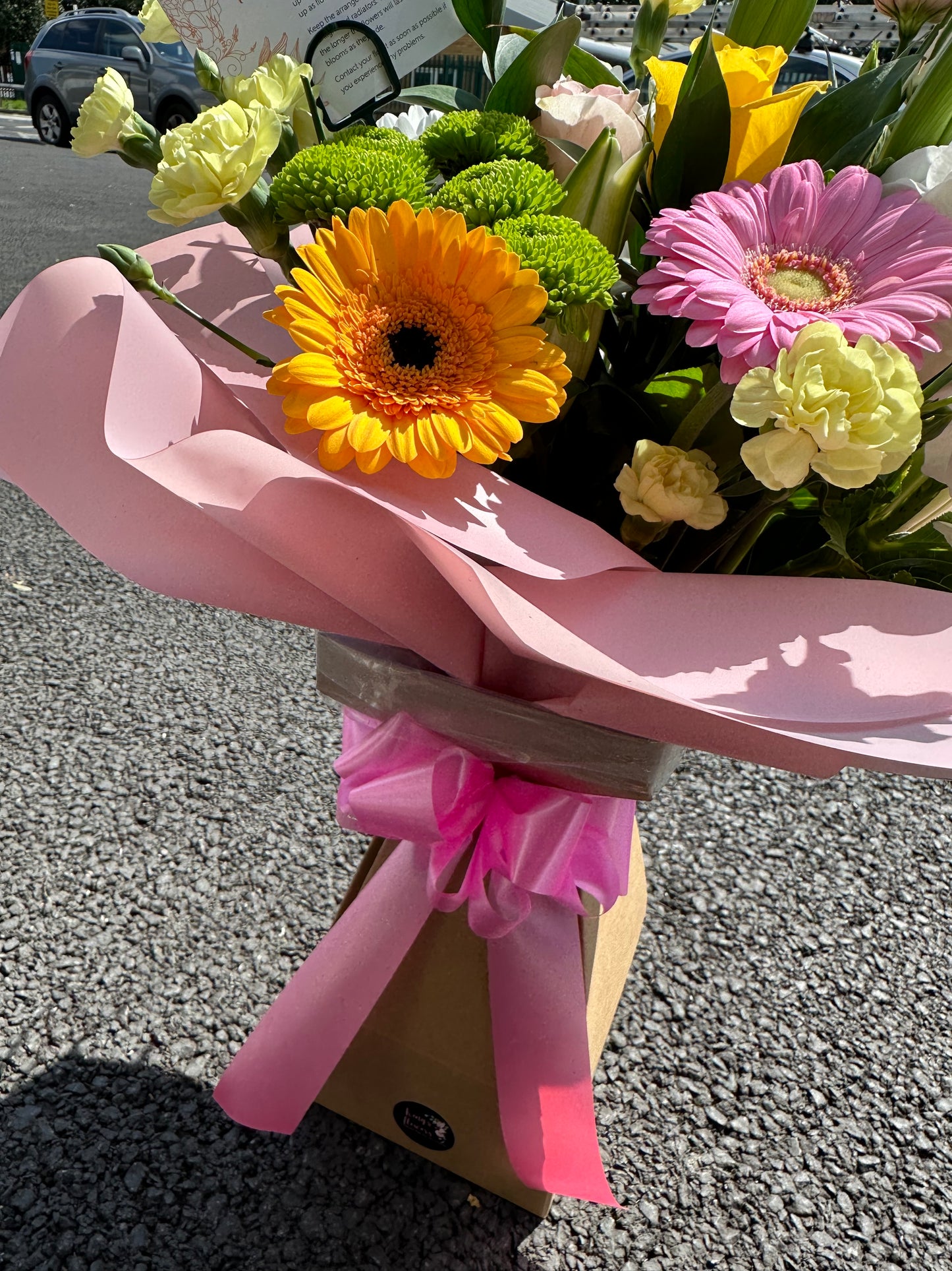 Flower Bouquet Presented in Tall Box