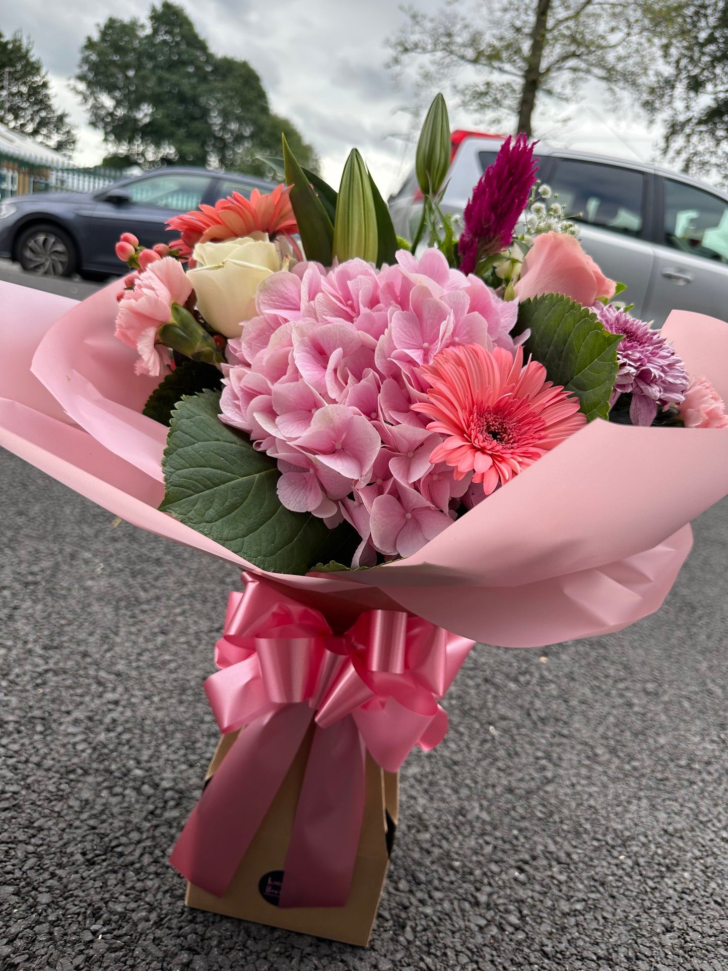 Flower Bouquet Presented in Tall Box