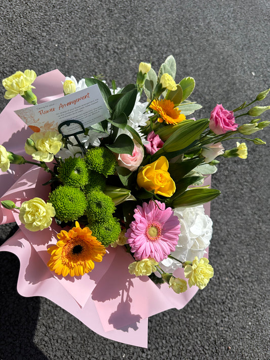 Flower Bouquet Presented in Tall Box